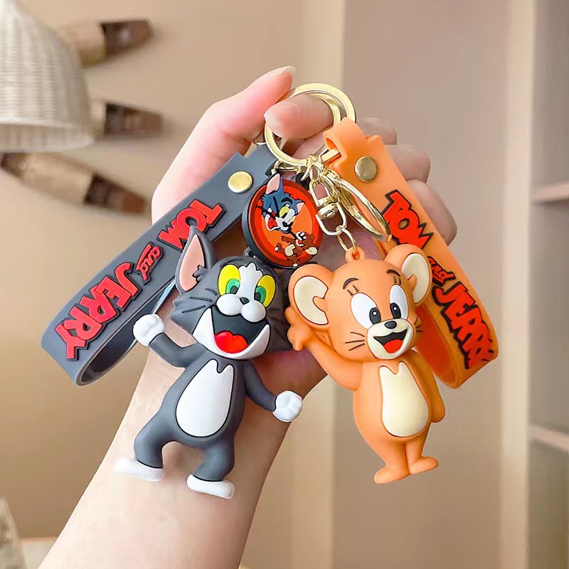 GANTUNGAN KUNCI TOM &amp; JERRY / GANTUNGAN KUNCI CARTOON / KEYCHAIN LUCU / KUCING DAN TIKUS