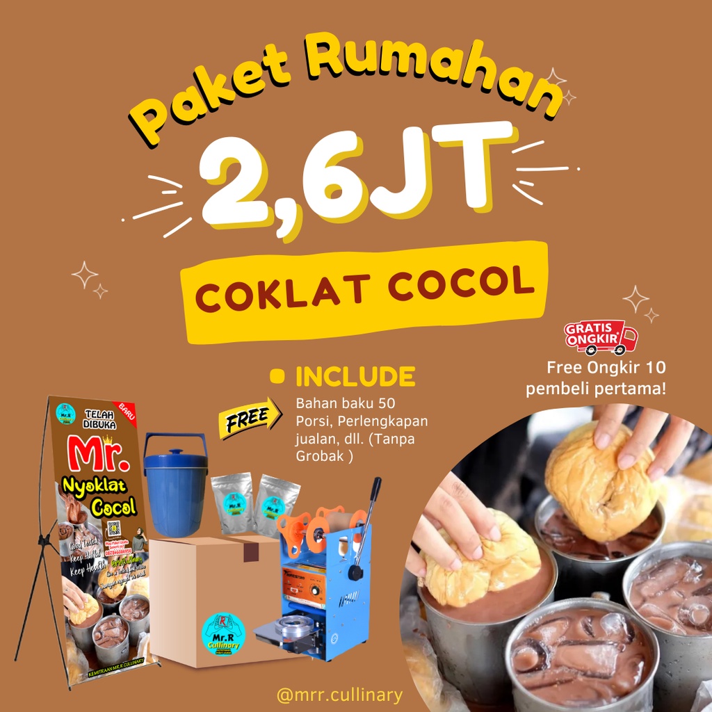 

PAKET USAHA RUMAHAN COKLAT COCOL || PAKET USAHA KEMITRAAN MR.R CULLINARY