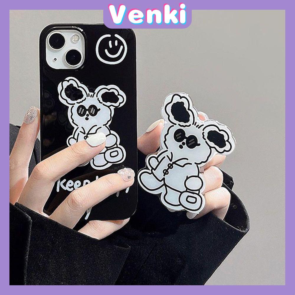 Case For iPhone 14 Series TPU Soft Case Cartoon Sunglasses Dog Glossy Black Candy Case Camera Protection Shockproof For iPhone 14 13 12 11 Plus Pro Max 7 Plus X XR