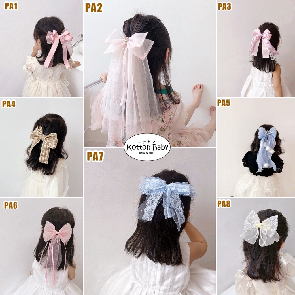 Big Bow Jepitan rambut lace princess | Pita Rambut | jepit bayi anak aksesoris kepala perempuan catalog WGEP PA