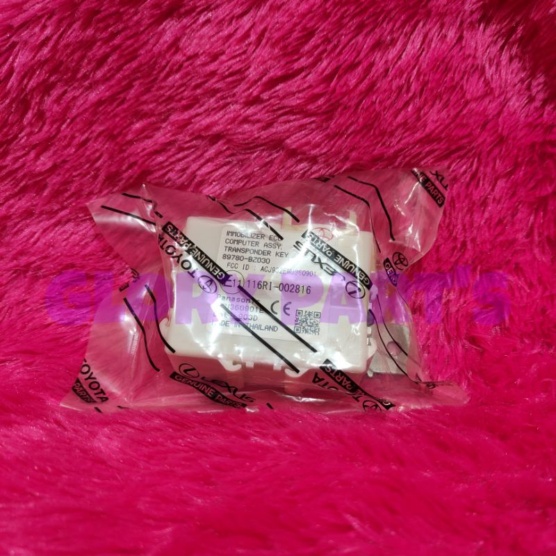 Ecu Immobilizer Transponder Key Toyota Agya Calya 89780-BZ030