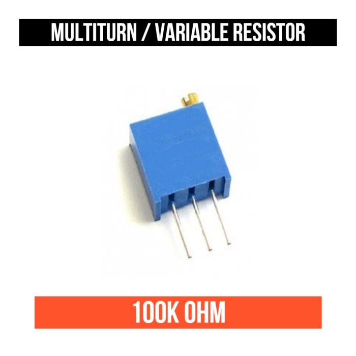 Multiturn Resistor 100K 104 100 K Kilo Ohm Trimmer Potensiometer Meter