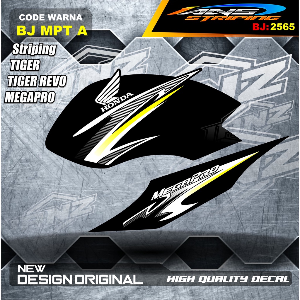 STICKER MOTOR MEGAPRO TERBARU / STRIPING MP HIU VARIASI / STICKER STRIPING MP NEW