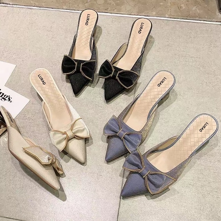 Sandal Wanita Heels Cantik  Kerja Kantor Sandal Cewek Pesta Glamour Original Import Bagus Awet Nyaman Dipakai