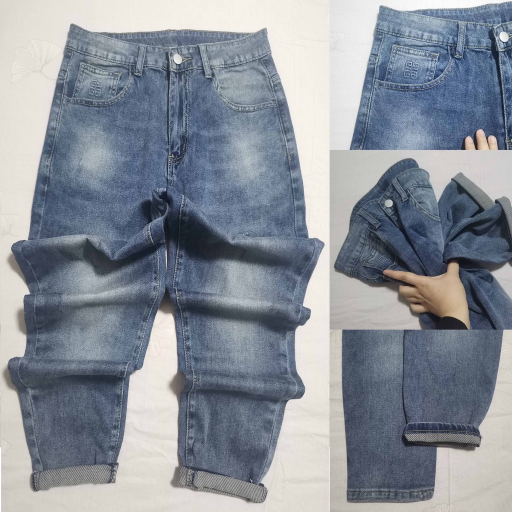 Celana jeans panjang pria Jeans pria slim fit jeans Korean style pria Celana laki laki dewasa