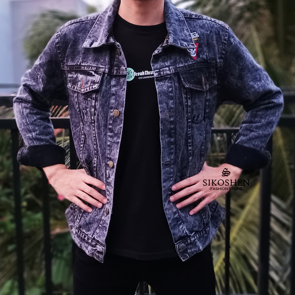 Jaket Jeans Pria Street Wear Denim Jacket Distro Cowok