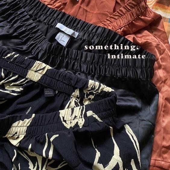 H&M MONKI Lounge Satin Viscose Shorts Hnm Short Pants Home Celana Pendek Tidur Celpen Rayon Hotpants