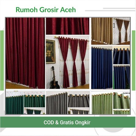 {ACEH} Gorden Polos Murah Emboss