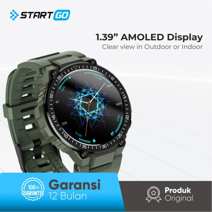 ADVAN STARTGO Smartwatch ARMY FORCE AMOLED HD Screen 60 Sports Modes