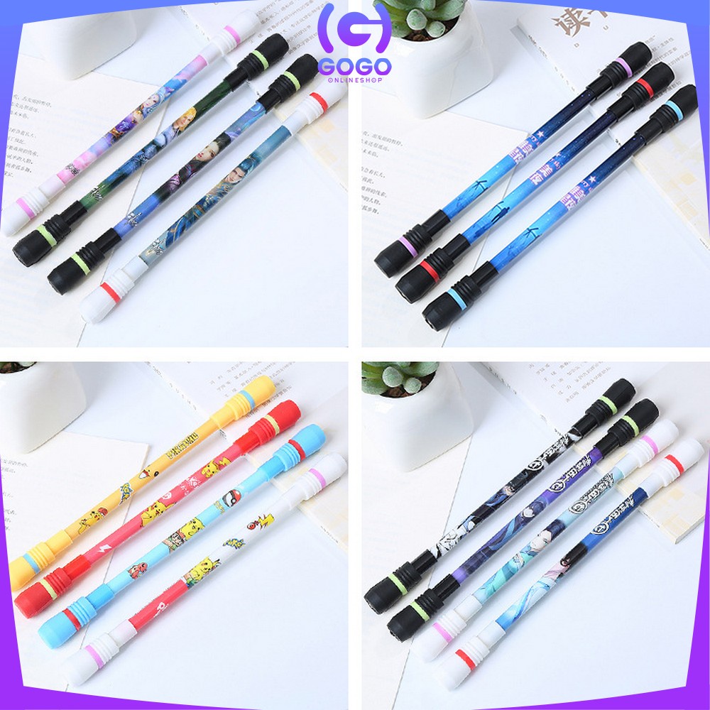 GOGO-A38 Spinning Pen Pulpen Putar Karakter Anti Stress / Pena Pulpen Putar Mainan Anak Pen Spinner Balance