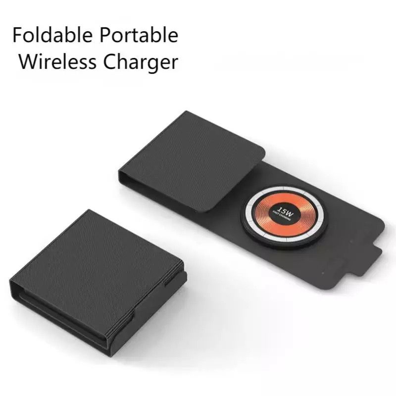 Magsafe 3 in 1 Foldable Magnetic Wireless Charging Watch 15W - Fabric Design Magnetic Charging + Wireless Charging + Apple Watch Charging