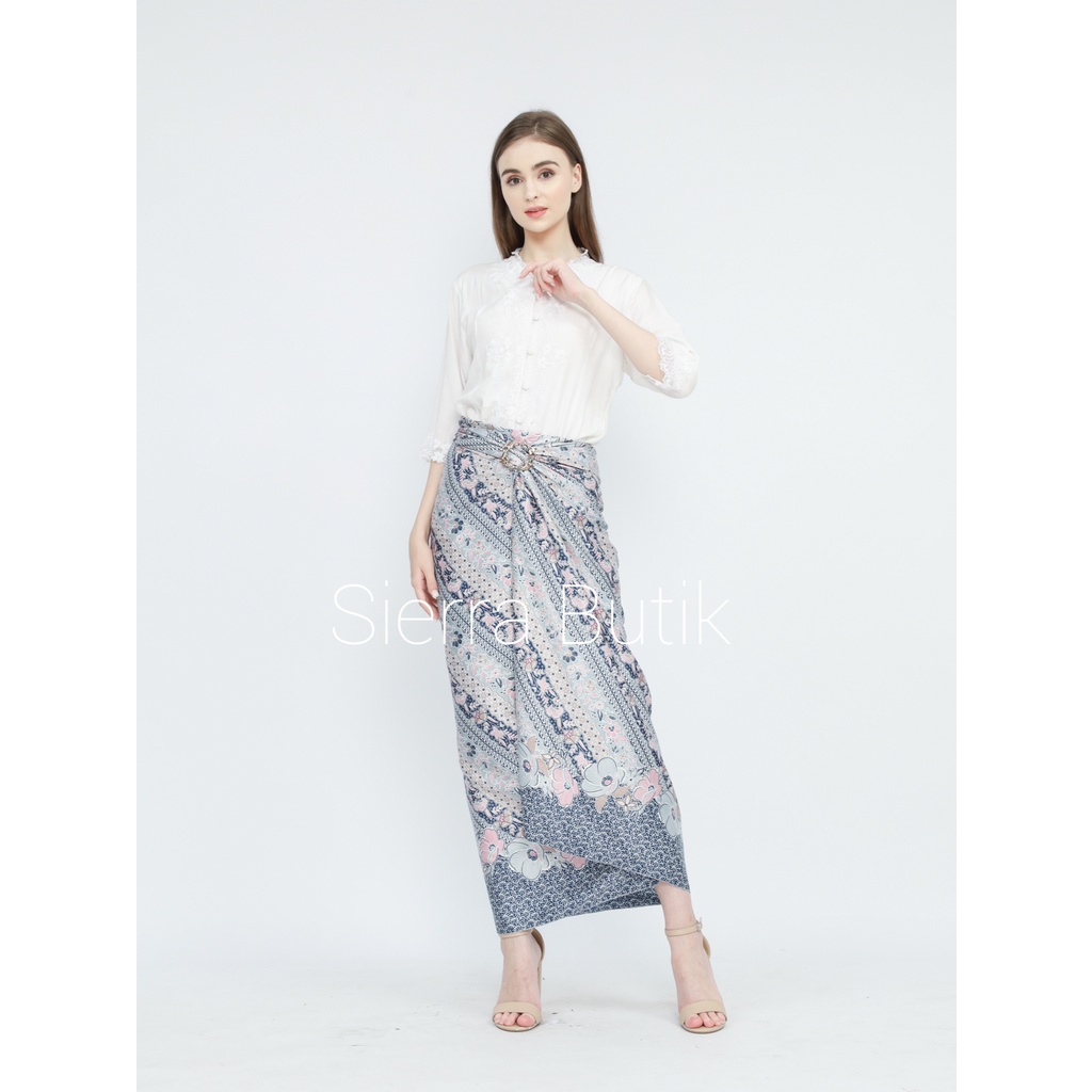 Rok Lilit Batik Motif Floral + Bonus Ring Gesper / Bawahan Kebaya Batik / Bawahan Batik / Rok Batik Original Sierra Butik Collection