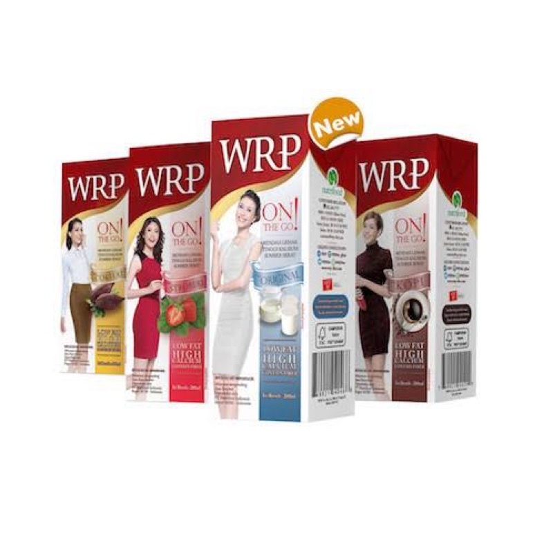 WRP on the go 200ml, cokelat, original, kopi, strawberry