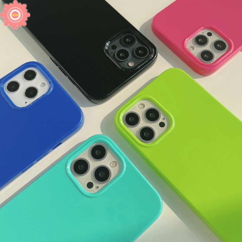 Soft Case TPU Warna Permen Polos Untuk IPhone 14 13 12 11 Pro Max 11 XR 7 8 Plus 14 Plus