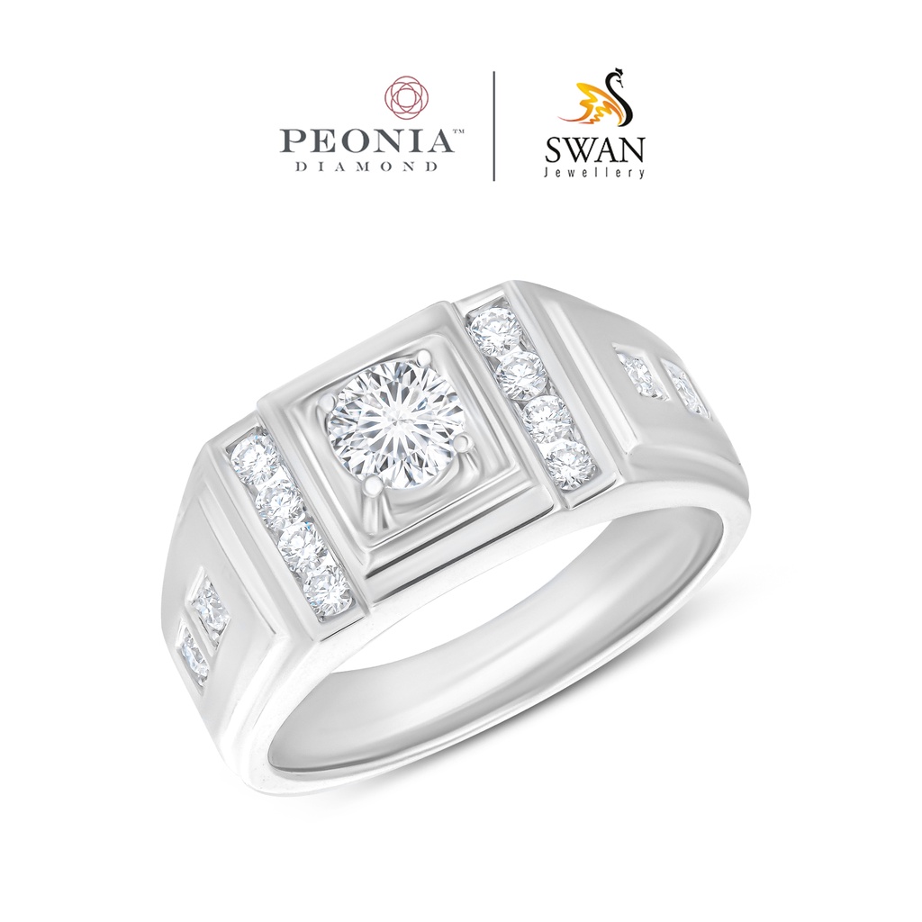 Cincin Berlian Pria Peonia 0.4 Sertifikat GIA FMR1204377 By Swan Jwl