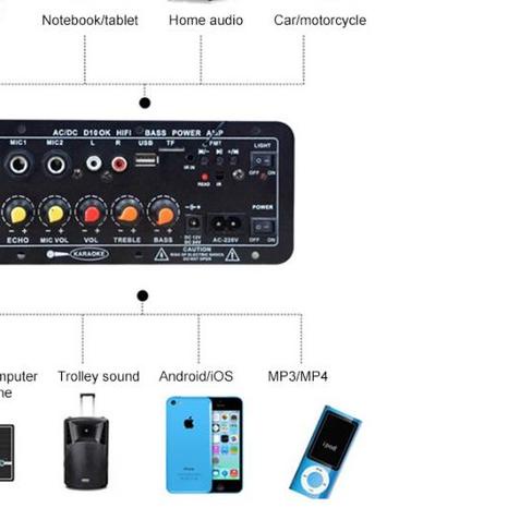 400W Amplifier Board Modul Subwoofer Mono Amp 120w 220v / 12v / 24v Untuk Speaker Bluetooth