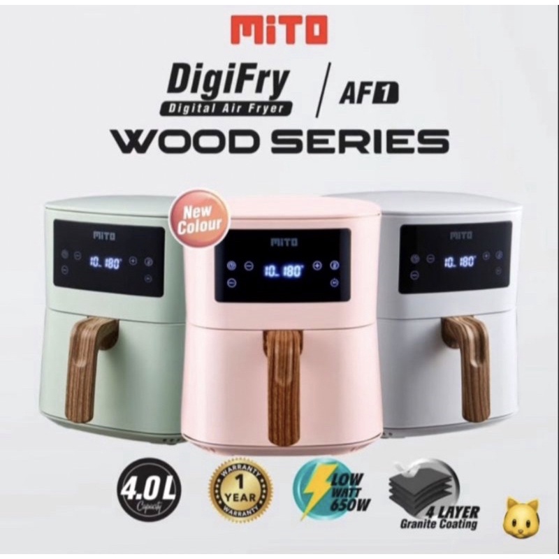 [ Mito ]DigiFry / Digital Air fryer / Airfryer Mito AF1 V2( Penggorengan Tanpa Minyak ) kapasitas 4 Liter - Low Watt