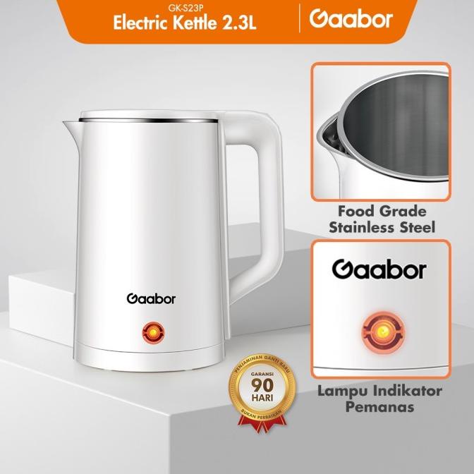 Gaabor Electric Kettle 2.3 L Kettle Listrik Pemanas Air/Teko Elektrik