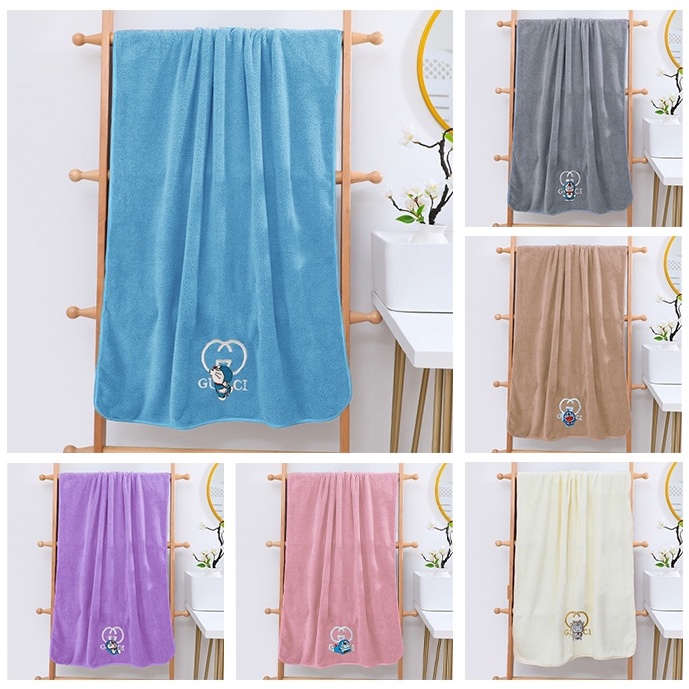 Handuk Mandi Anak Bayi Dewasa Motif Doraemon Jumbo Size 70x140cm Polyester Premium Tebal Lembut Perlengkapan Rumah Tangga Import - H7-B - Comfort Homes