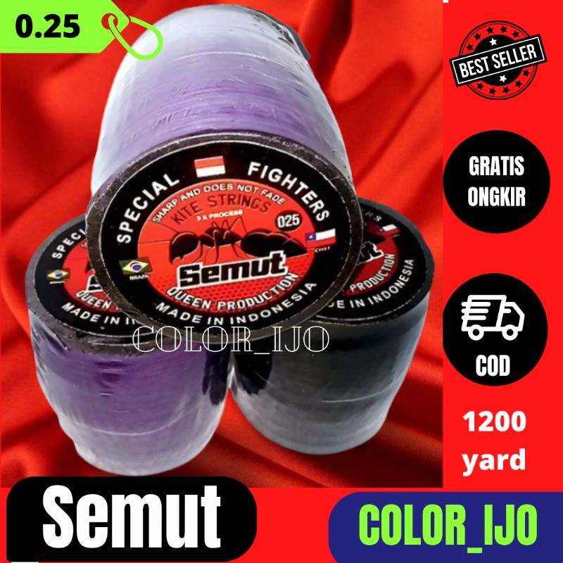 Benang Gelasan Layangan SEMUT 1200 Yard Full Treatment