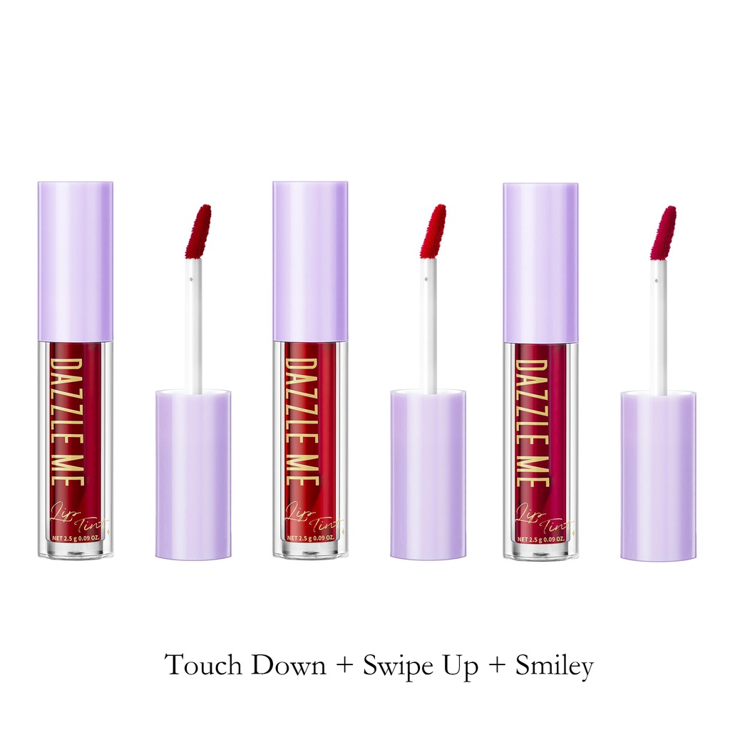 DAZZLE ME Ink-Licious Lip Tint BPOM | Mattedorable Long Lasting Liptint Hyper Moisturizing Lip Stain-Super Bestie 3Pcs -1