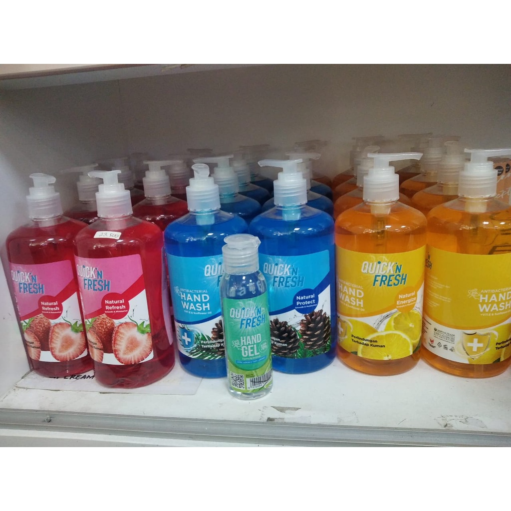 QUICK N FRESH HAND WASH 500ML free hand gel 100ml(buy 1 get 1)