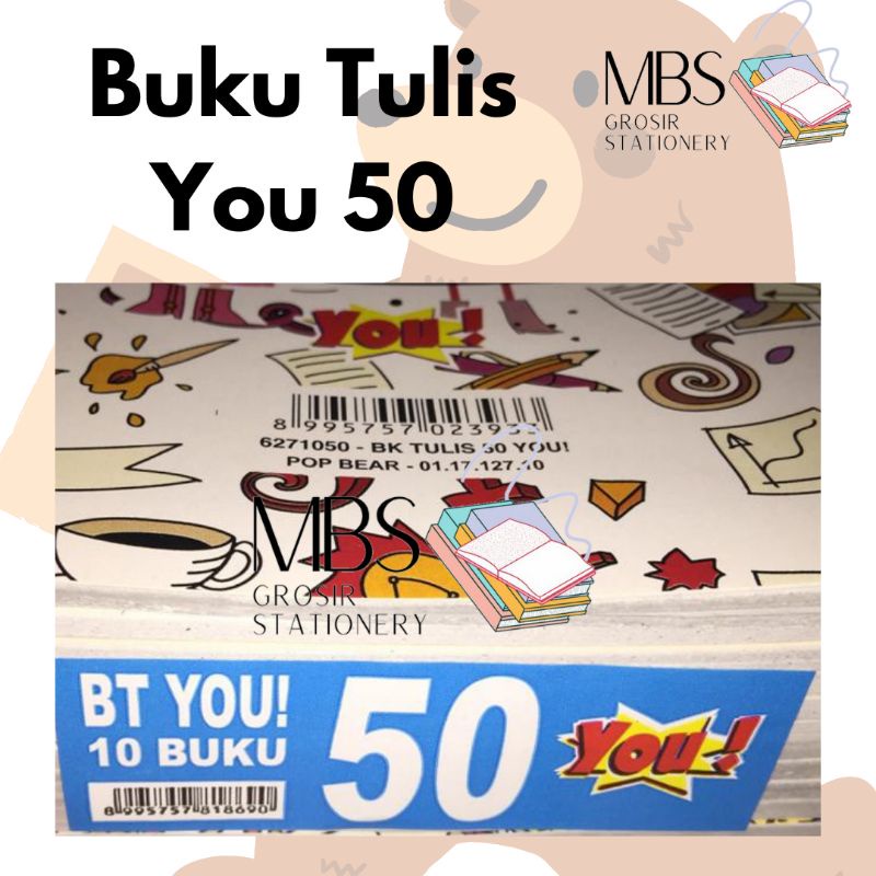 

Buku Tulis You 50 Lembar ( 1 Pack isi 10 Pcs)