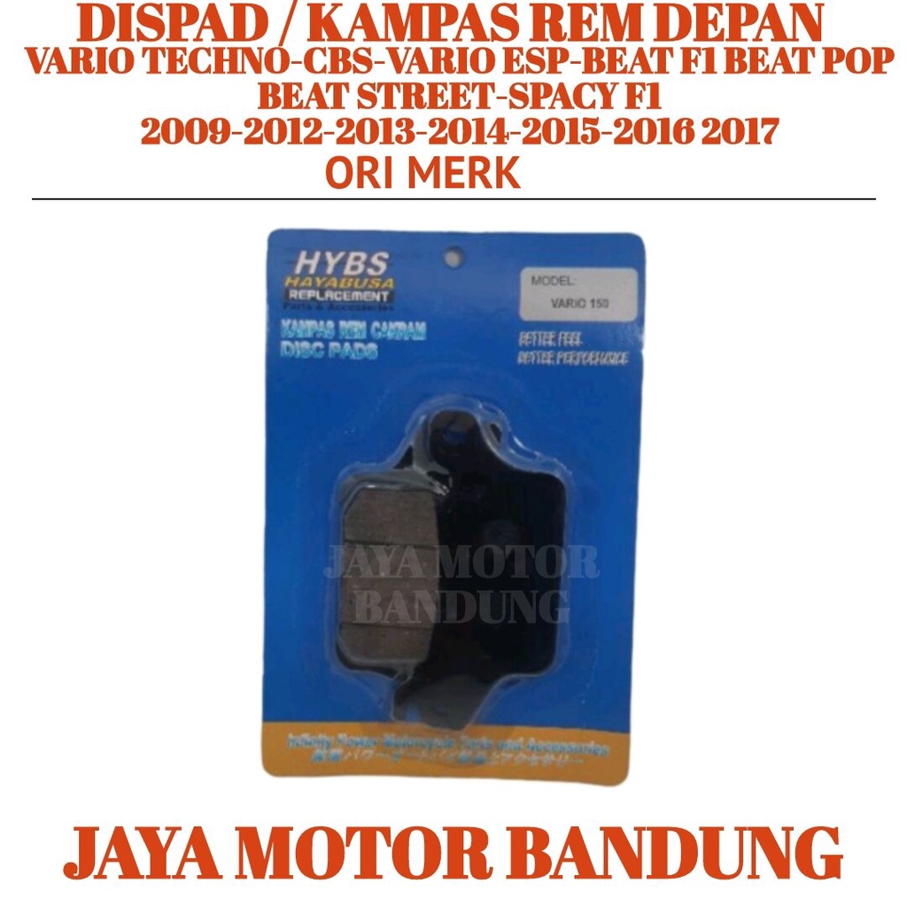 KAMPAS REM CAKRAM DEPAN VARIO TECHNO-CBS-VARIO ElSP-BEAT F1 BEAT POP BEAT STREET-SPACY F1
2009-2012-