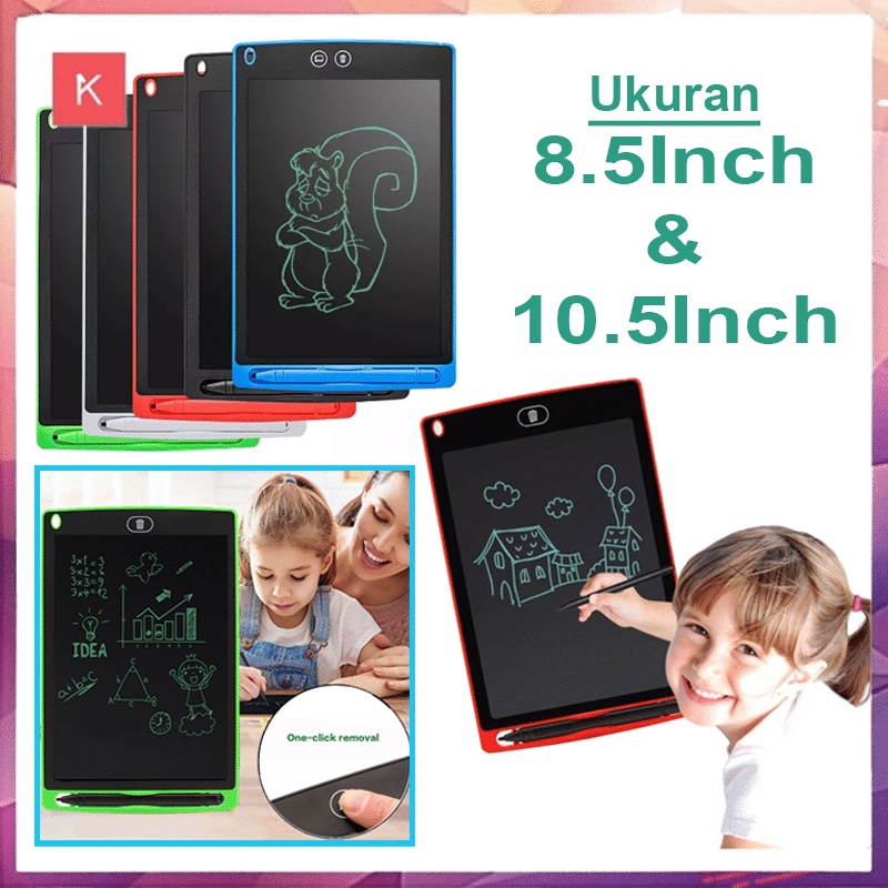 ANG LCD DRAWING WRITING  8.5Inch TABLET MAINAN / PAPAN TULIS GAMBAR ANAK DAN DEWASA