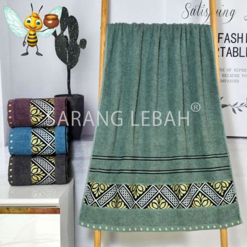 HANDUK MANDI COTTON JUMBO SARANG LEBAH UK 70 X140 / 80 X160 CM