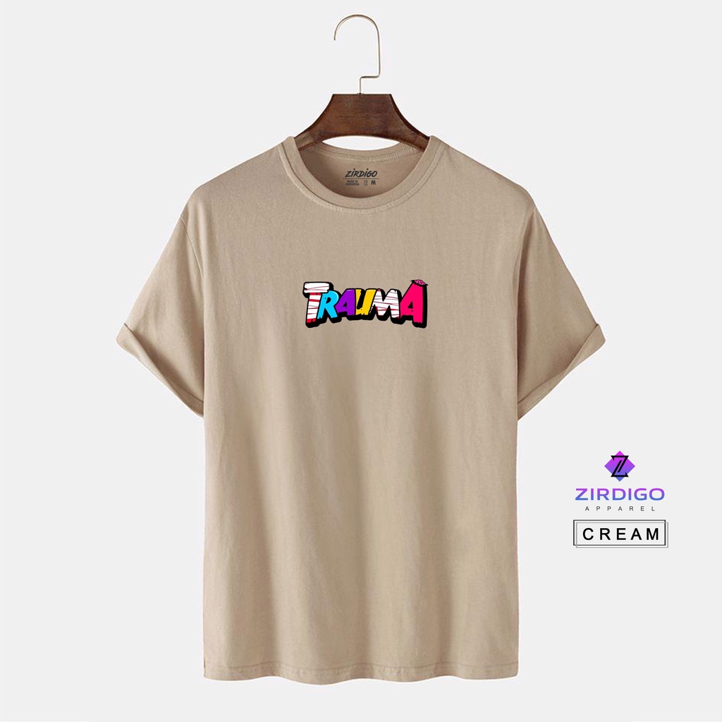 COD Baju Kaos Distro Trauma Lengan Pendek Premium Quality Sablon Printing Kaos Murah Kaos Gambar Terlaris