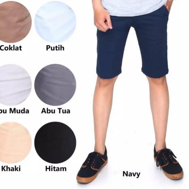 Selalu Baru--Topone88 celana pendek pria chino ( putih )