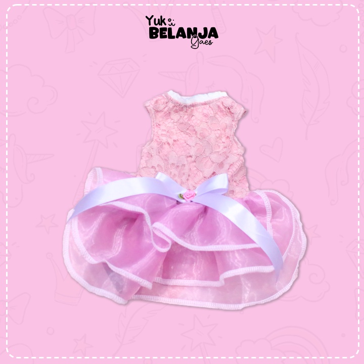 Baju Kucing Bahan Brukat Pastel Dress Series / Baju Kucing anjing kelinci / Size S-XL / Yuk Belanja Gaes!