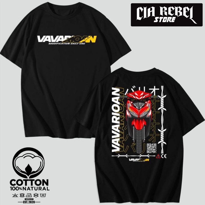 Kaos Baju Racing Otomotif Vavarioan Honda Vario Club - Cia Rebel