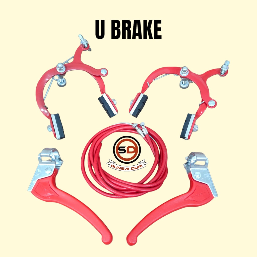 Fullset Rem U Brake, rem sepeda anak jepit Besi