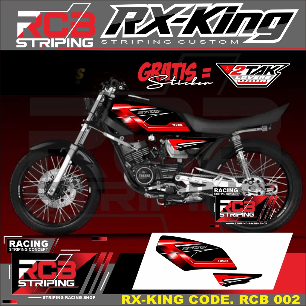 Striping sticker  Rx King Variasi/ Stiker motor Rx King RCB 002