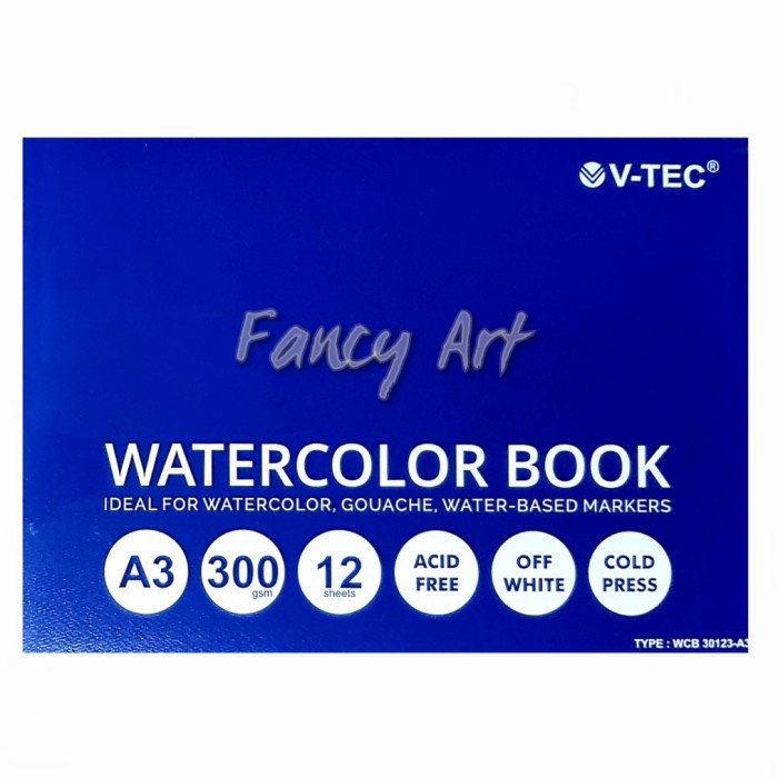 

Jualan V-Tec Watercolor Book A3 300Gsm 12Sheets Buku Gambar Diskon