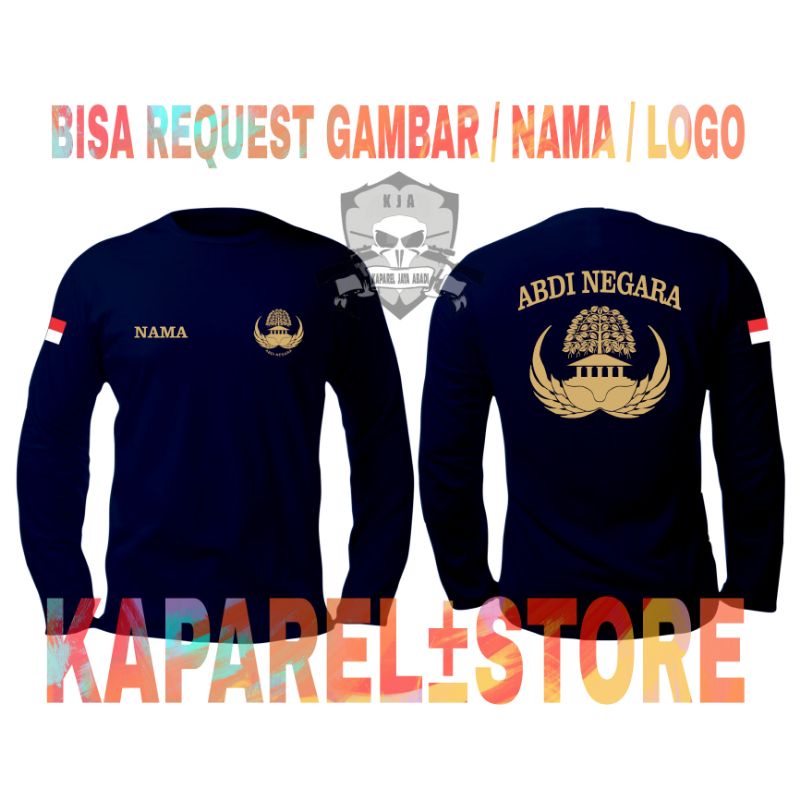 Kaos Abdi Negara / Baju Abdi Negara / Atasan Abdi Negara terbaru Lengan Panjang kaos Polisi Polri