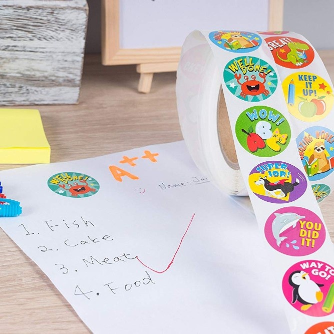 

Code0A6 Stiker Label 2.5Cm, Well Done, For Kids