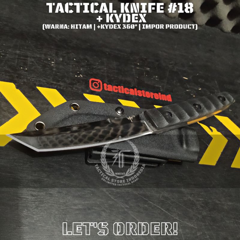 Tactical Knife Seri 18 - Pisau Tactical Outdoor Survival