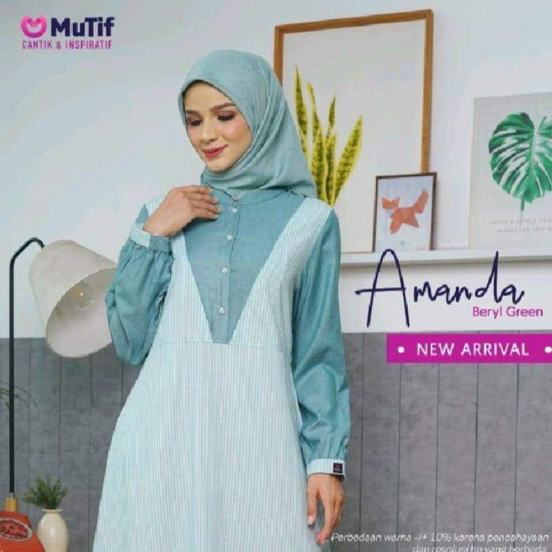 Gamis Mutif / Gamis Mutif Diskon / Gamis Mutif kekinian / Gamis Mutif Amanda