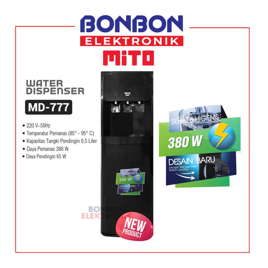 [EXPEDISI] Mito Dispenser Galon Bawah MD-777 / MD 777