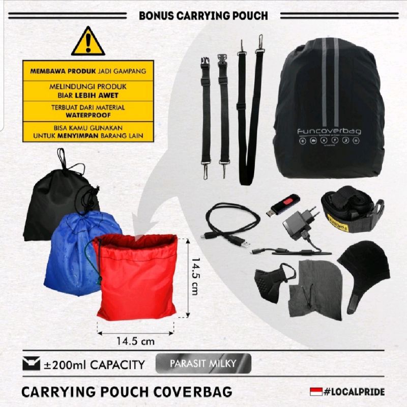 Cover Tas Funcover Raincoat Cover Bag Backpack Tas Pelindung Tas Anti Air Funcover 30L