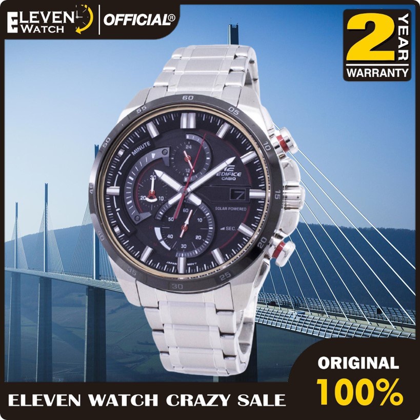 [Promo] JAM TANGAN CASIO EDIFICE EQS-600DB-1A4 / EQS600DB-1A4 SOLAR POWERED  Garansi 2 Tahun [COD][1