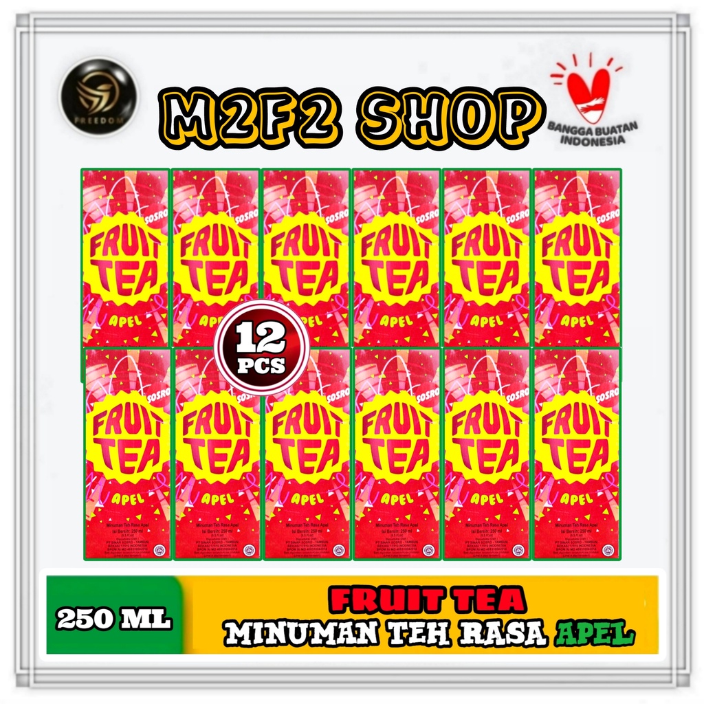 

Fruit Tea Teh Rasa Apel Kotak - 250 ml (Kemasan 12 Pcs)