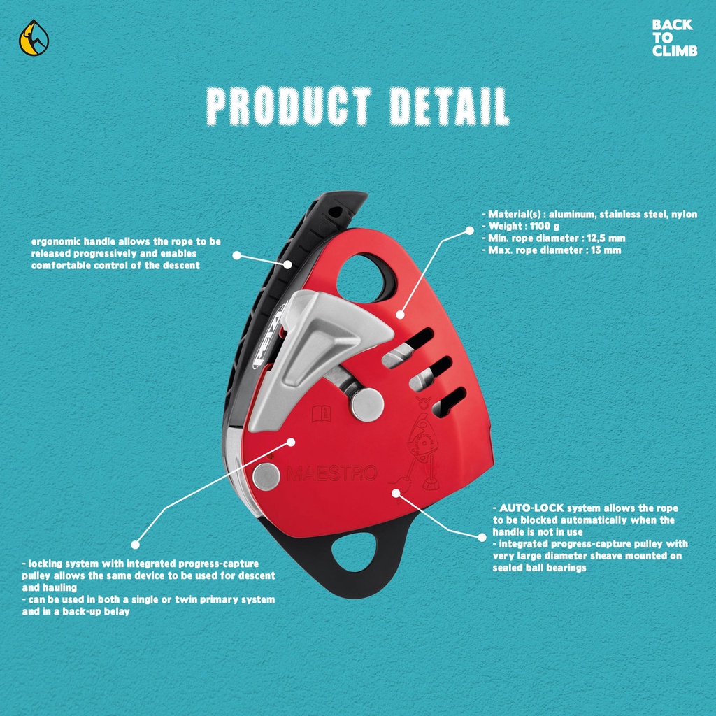 Petzl Maestro S dan L Descender Rescue Safety