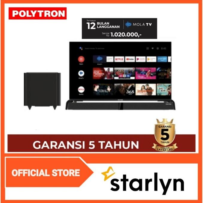 Polytron Smart Cinemax Soundbar Led Tv 43 Inch Pld 43Bag9953