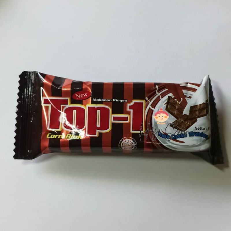 

Top-1 Corn Blok Rasa Coklat Tiramisu 4g Jajanan Jadul