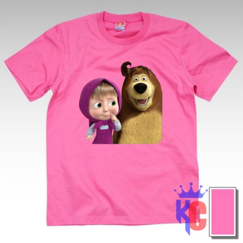 BAJU ANAK KAOS ANAK MARSHA AND THE BEAR BAHAN PREMIUM