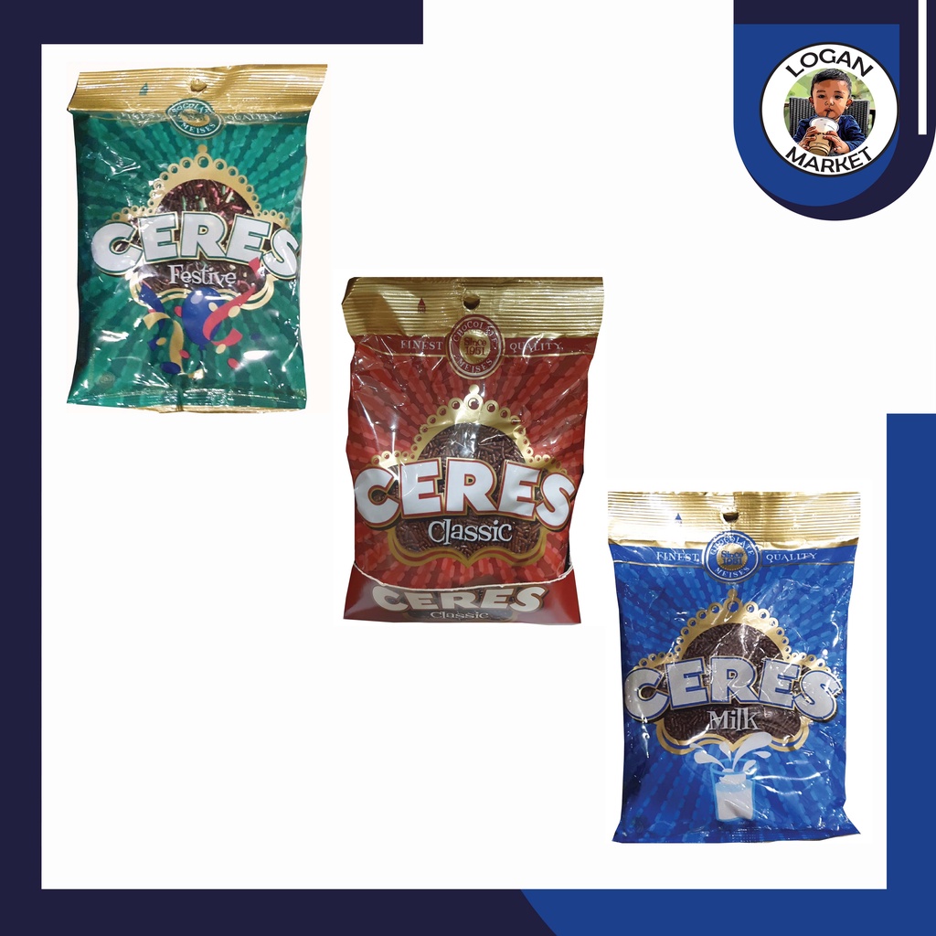 

Ceres Seres Meses Meises Coklat Hagelslag 200gr 200gram 200 gram Classic Milk Festive